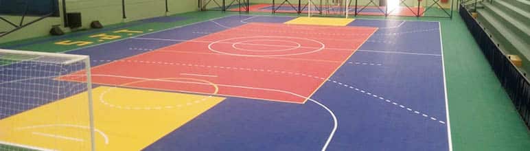 quadras esportivas com piso modular