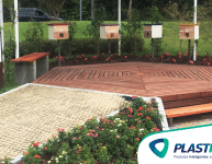 O PlastFloor está presente na estrutura do Apiário no parque Barigui
