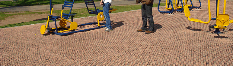 Piso fulget e piso permeável